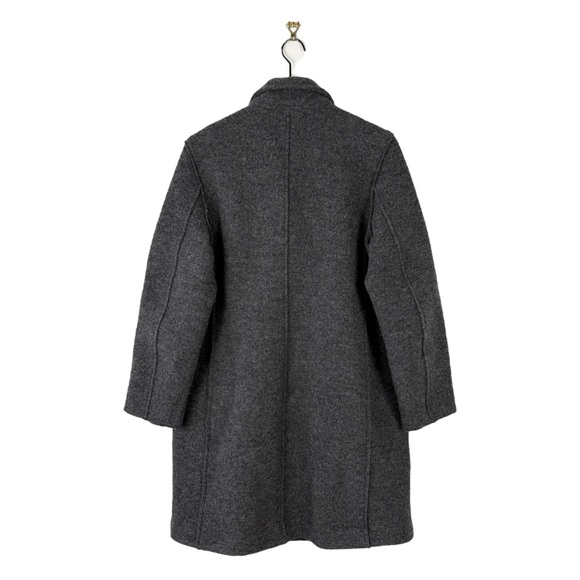 J. Crew Daphne Topcoat Italian Boiled Wool Grey Sz 14 - Picture 6 of 12